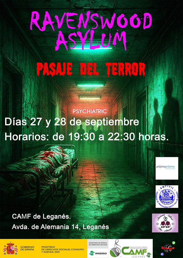 Cartel del pasaje del terror.